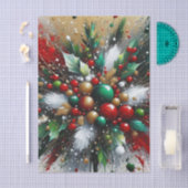 Weihnachtssplatter / Weiße Explosionen Seidenpapier (Handwerk)