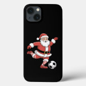 Weihnachtssport in Santa Plays Fußball Case-Mate iPhone Hülle (Rückseite)
