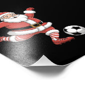 Weihnachtssport in Santa Plays Fußball Fotodruck (Ecke)