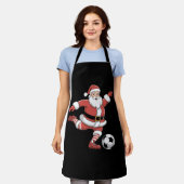 Weihnachtssport in Santa Plays Fußball Schürze (Getragen)