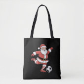 Weihnachtssport in Santa Plays Fußball Tasche (Vorderseite)