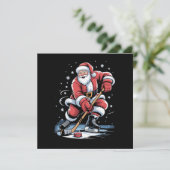 Weihnachtssport Weihnachten spielt Eishockey Weihn (Stehend Vorderseite)