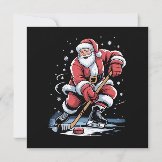 Weihnachtssport Weihnachten spielt Eishockey Weihn (Vorderseite)