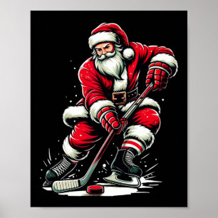 Weihnachtssport Weihnachtsfeier Eishockey Poster
