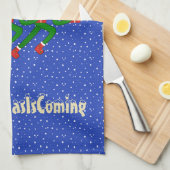 Weihnachtssportarten mit individuellem Angebot Geschirrtuch (Viertel Falte)