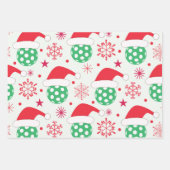 Weihnachtssportball mit Weihnachtsmannmütze Geschenkpapier Set (Vorderseite 3)