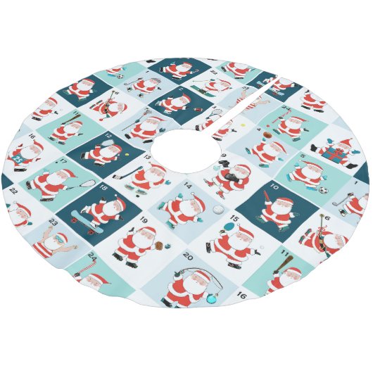 Weihnachtssportdekor Polyester Weihnachtsbaumdecke (Schrägansicht)