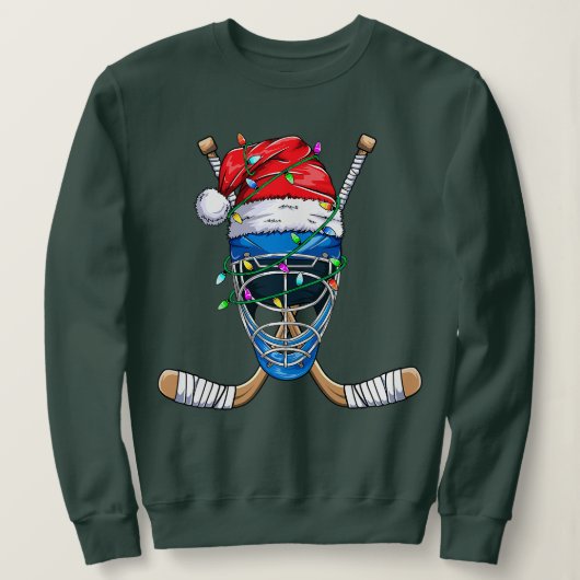 Weihnachtssportdesign für Jungen Weihnachtshockeys Sweatshirt (Design vorne)