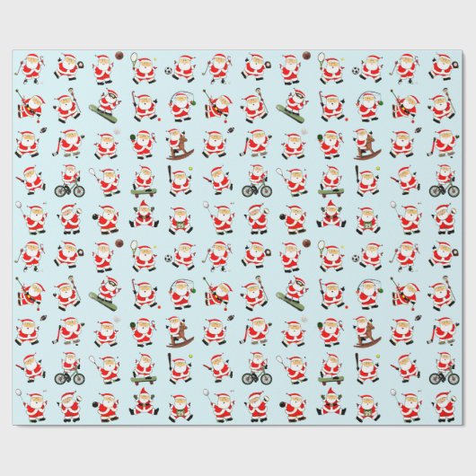 Weihnachtssportfans Geschenkpapier (Flach)