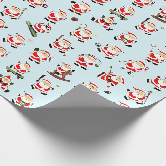Weihnachtssportfans Geschenkpapier (Ecke)