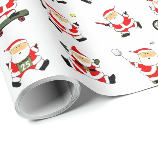 Weihnachtssportgeschenk Geschenkpapier (Rolleneckpunkt)