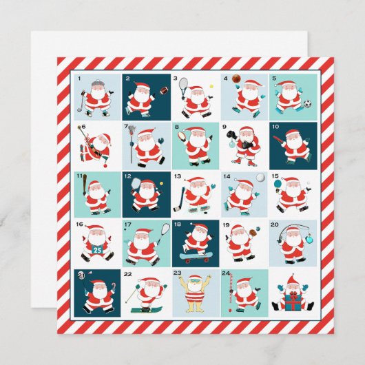 Weihnachtssportkarten (Vorne/Hinten)