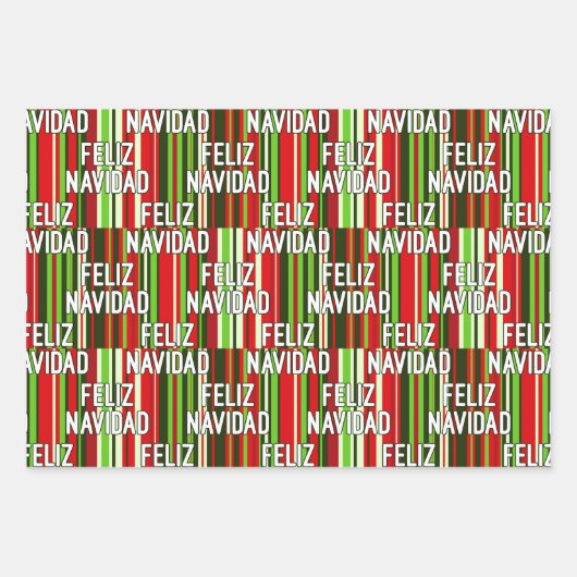 Weihnachtssprachen Geschenkpapier Set (Vorderseite 2)