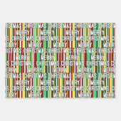 Weihnachtssprachen Geschenkpapier Set (Vorderseite)