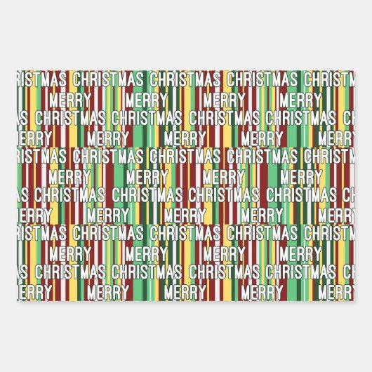 Weihnachtssprachen Geschenkpapier Set (Vorderseite)