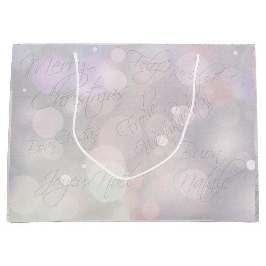 "Weihnachtssprachen" Große Geschenktüte (Vorderseite)