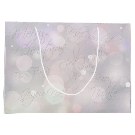 "Weihnachtssprachen" Große Geschenktüte (Rückseite)
