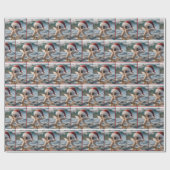 Weihnachtsstäbchen im Ozean Geschenkpapier (Flach)