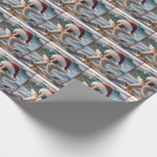 Weihnachtsstäbchen im Ozean Geschenkpapier (Ecke)