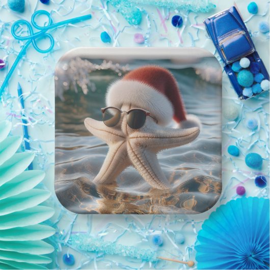 Weihnachtsstäbchen im Ozean Pappteller (Party)