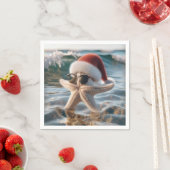 Weihnachtsstäbchen im Ozean Serviette (Beispiel)