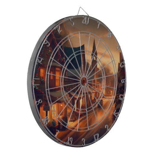 Weihnachtsstadt (1) dartscheibe (Vorderseite Links)