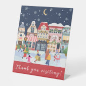 Weihnachtsstadt Business - Whimsy Vielen Dank Sockelschild (Vorderseite)