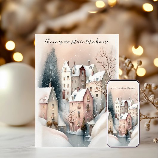 Weihnachtsstadt Feiertagskarte