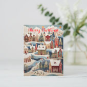 Weihnachtsstadt Feiertagskarte (Stehend Vorderseite)