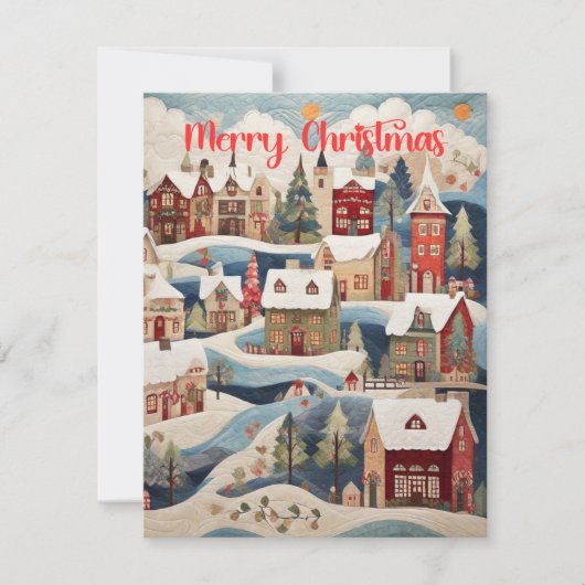 Weihnachtsstadt Feiertagskarte (Vorderseite)