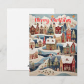 Weihnachtsstadt Feiertagskarte (Vorne/Hinten)
