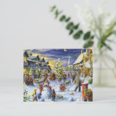 Weihnachtsstadt Feiertagspostkarte (Stehend Vorderseite)