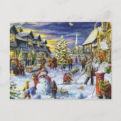 Weihnachtsstadt Feiertagspostkarte (Vorderseite)