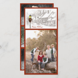 Weihnachtsstadt Fotokarte Feiertagskarte