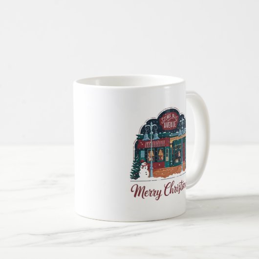 Weihnachtsstadt im 50er kaffeetasse (VorderseiteRechts)
