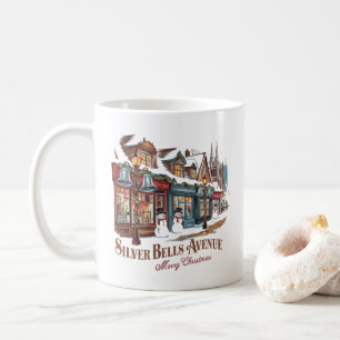 Weihnachtsstadt im 50er kaffeetasse