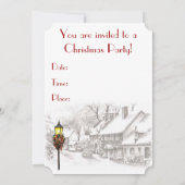 Weihnachtsstadt Party Einladung (Rückseite)