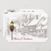 Weihnachtsstadt Party Einladung (Vorne/Hinten)