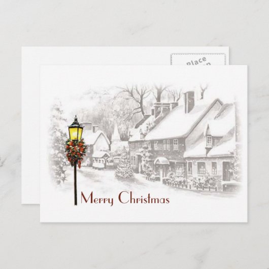 Weihnachtsstadt Postkarte (Vorne/Hinten)