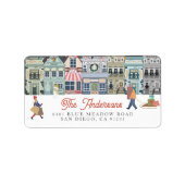 Weihnachtsstadt/Stadt Adresse Adressaufkleber (Vorne)