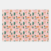 Weihnachtsstadt - Urlaubsplanmuster Geschenkpapier Set (Vorderseite)