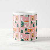 Weihnachtsstadt - Urlaubsplanmuster Jumbo-Tasse (Vorderseite)