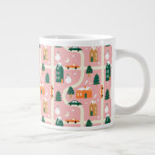Weihnachtsstadt - Urlaubsplanmuster Jumbo-Tasse (Rechts)