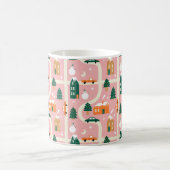 Weihnachtsstadt - Urlaubsplanmuster Kaffeetasse (Mittel)