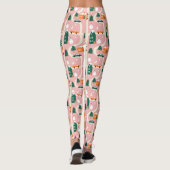 Weihnachtsstadt - Urlaubsplanmuster Leggings (Rückseite)