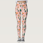 Weihnachtsstadt - Urlaubsplanmuster Leggings (Vorderseite)