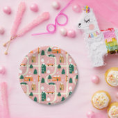 Weihnachtsstadt - Urlaubsplanmuster Pappteller (Party)