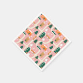 Weihnachtsstadt - Urlaubsplanmuster Serviette (Ecke)