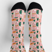 Weihnachtsstadt - Urlaubsplanmuster Socken (Oben)