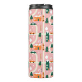 Weihnachtsstadt - Urlaubsplanmuster Thermosbecher (Rückseite)